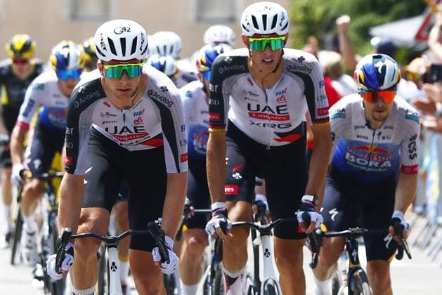 Belgian Florian Vermeersch of UAE Team Emirates XRG pictured in action during stage 13 of the 2026 Tour de France cycling race, a stage of 205km from Dole to Belfort, on Friday 17 July 2026. The 113th edition of the Tour de France starts on Saturday 4 July in Barcelona, Spain, and will finish in Paris, France on the 26th of July. POOLxLUCAxBETTINI  x181338148x