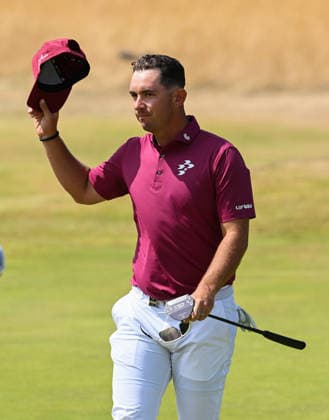 Lucas Herbert (AUS) leader of the Open Championship with a Championship equalling record -8 finishes his round on the 18th Green 154th Open Golf Championships, Royal Birkdale, Southport, UK - 17 Jul 2026Southport Royal Birkdale United Kingdom  Copyright: xGreigxCowie Shutterstockx 16988294bt