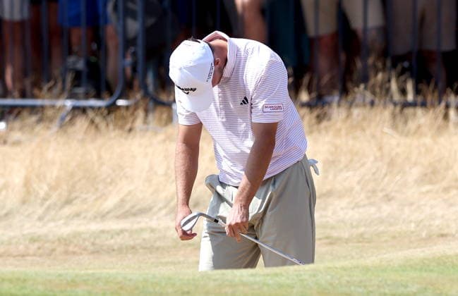 154th Open Golf Championships - Round 2 Nicolai Hojgaard of Denmark reacts after a shot from the bunker on the 18th hole during Round 2 of the British Open Golf Championships at Royal Birkdale in Southport, Britain, 17 July 2026. SOUTHPORT UNITED KINGDOM  Copyright: xADAMxVAUGHANx