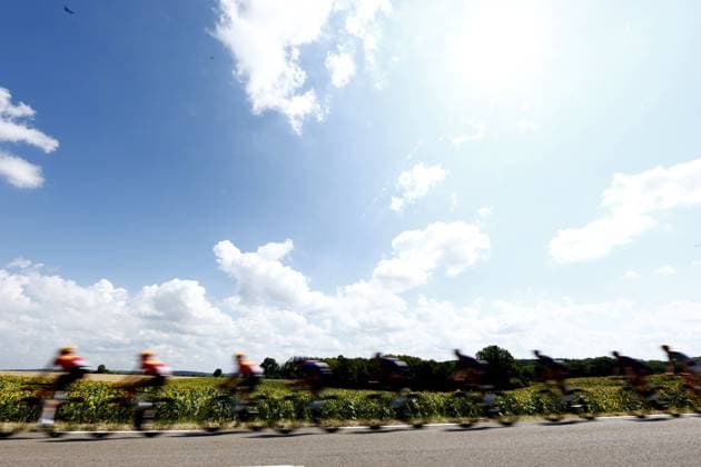 The pack of riders pictured in action during stage 13 of the 2026 Tour de France cycling race, a stage of 205km from Dole to Belfort, on Friday 17 July 2026. The 113th edition of the Tour de France starts on Saturday 4 July in Barcelona, Spain, and will finish in Paris, France on the 26th of July. POOLxLUCAxBETTINI  x181341512x