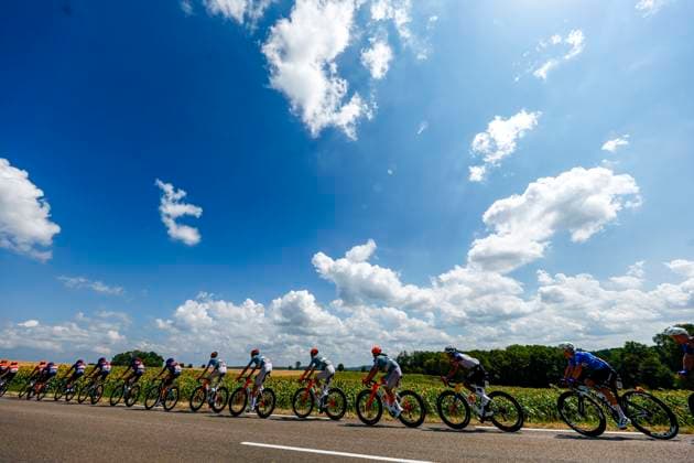 Tour de France 2026 Stage 13 BELFORT, FRANCE - JULY 17 : Illustration picture of the peloton during stage 13 of the 113rd edition of Tour de France an UCI World Tour 2.UWT cycling road race stage for Men Elite of 205 km with start in Dole and finish in Belfort on July 17, 2026 in Belfort, France, 17 07 2026 Belfort France  Copyright: xLucaxBettinix