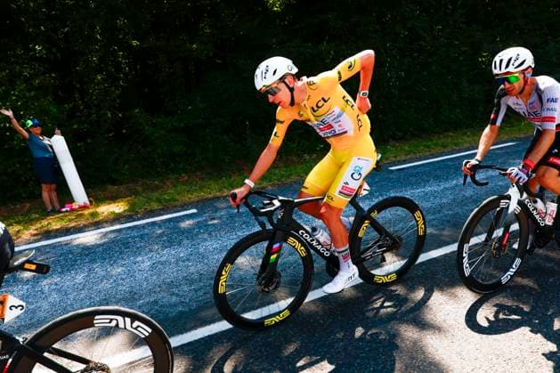 Tour de France 2026 Stage 13 BELFORT, FRANCE - JULY 17 : Pogacar Tadej (SLO) of UAE Team Emirates XRG in action during stage 13 of the 113rd edition of Tour de France an UCI World Tour 2.UWT cycling road race stage for Men Elite of 205 km with start in Dole and finish in Belfort on July 17, 2026 in Belfort, France, 17 07 2026 Belfort France  Copyright: xLucaxBettinix