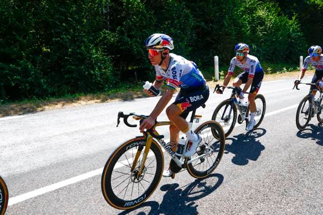 Tour de France 2026 Stage 13 BELFORT, FRANCE - JULY 17 : Evenepoel Remco (BEL) of Red Bull - BORA - Hansgrohe in action during stage 13 of the 113rd edition of Tour de France an UCI World Tour 2.UWT cycling road race stage for Men Elite of 205 km with start in Dole and finish in Belfort on July 17, 2026 in Belfort, France, 17 07 2026 Belfort France  Copyright: xLucaxBettinix