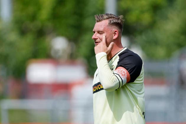 Marlon Ritter (1. FC Kaiserslautern, 07), Mimik, Gesichtsausdruck, Emotion , Deutschland, Fussball, Testspiel, 2026 2027, 1.FSV Mainz 05 vs. 1.FC Kaiserslautern, 17.07.2026, Mainz Bruchwegstadion Rheinland-Pfalz Deutschland *** Marlon Ritter, 1 FC Kaiserslautern, 07, facial expressions, emotion, Germany, soccer, friendly match, 2026–2027, 1 FSV Mainz 05 vs. 1 FC Kaiserslautern, July 17, 2026, Mainz Bruchwegstadion, Rhineland-Palatinate, Germany Copyright: xGrantxHubbsx
