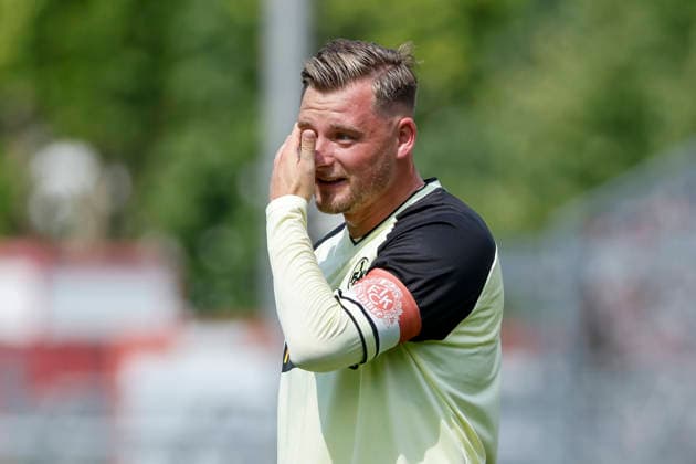 Marlon Ritter (1. FC Kaiserslautern, 07), Mimik, Gesichtsausdruck, Emotion , Deutschland, Fussball, Testspiel, 2026 2027, 1.FSV Mainz 05 vs. 1.FC Kaiserslautern, 17.07.2026, Mainz Bruchwegstadion Rheinland-Pfalz Deutschland *** Marlon Ritter, 1 FC Kaiserslautern, 07, facial expressions, emotion, Germany, soccer, friendly match, 2026–2027, 1 FSV Mainz 05 vs. 1 FC Kaiserslautern, July 17, 2026, Mainz Bruchwegstadion, Rhineland-Palatinate, Germany Copyright: xGrantxHubbsx