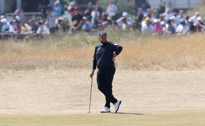 154th Open Golf Championships - Round 2 Shane Lowry of Ireland looks towards the green of the 18th hole during Round 2 of the British Open Golf Championships at Royal Birkdale in Southport, Britain, 17 July 2026. SOUTHPORT UNITED KINGDOM  Copyright: xADAMxVAUGHANx