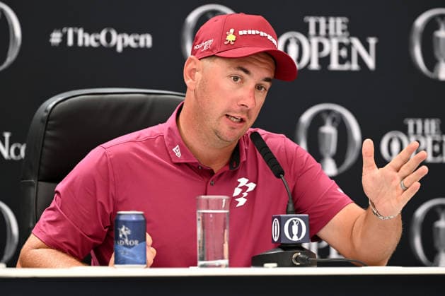 Lucas Herbert (AUS) in the press interview after shooting a -8 to lead the Open 154th Open Golf Championships, Royal Birkdale, Southport, UK - 17 Jul 2026Southport Royal Birkdale United Kingdom  Copyright: xGreigxCowie Shutterstockx 16988294ce