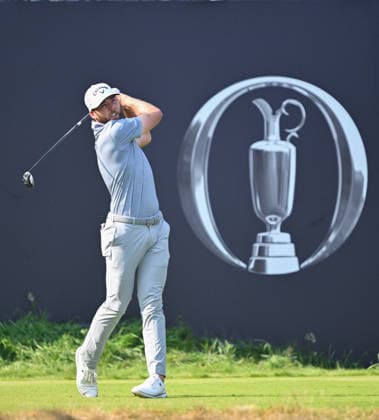 Sam Burns (USA) who shot at championship equalling record -8 on the 1st Tee 154th Open Golf Championships, Royal Birkdale, Southport, UK - 17 Jul 2026Southport Royal Birkdale United Kingdom  Copyright: xGreigxCowie Shutterstockx 16988294bv