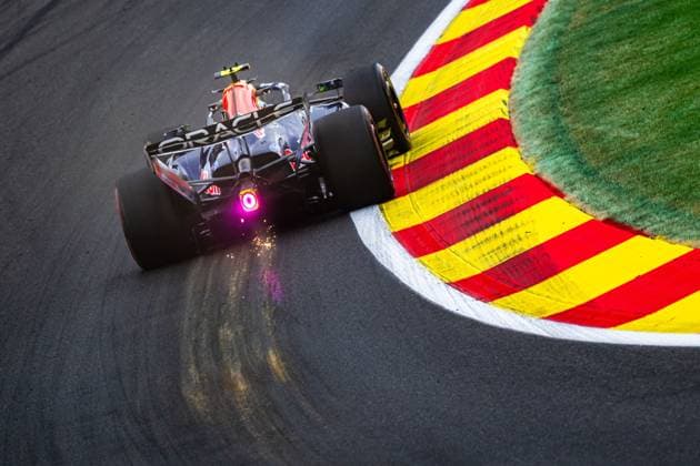 Red Bull Racing French rider Isack Hadjar pictured in action during a free practice ahead of the Grand Prix F1 of Belgium race, in Spa-Francorchamps, Thursday 16 July 2026. The Spa-Francorchamps Formula One Grand Prix takes place this weekend, from July 17th to July 19th. JONASxROOSENS  x181343477x