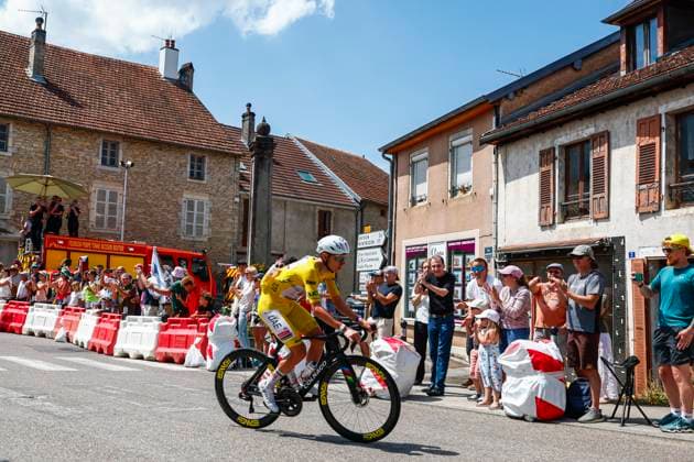 Tour de France 2026 Stage 13 BELFORT, FRANCE - JULY 17 : Pogacar Tadej (SLO) of UAE Team Emirates XRG in action during stage 13 of the 113rd edition of Tour de France an UCI World Tour 2.UWT cycling road race stage for Men Elite of 205 km with start in Dole and finish in Belfort on July 17, 2026 in Belfort, France, 17 07 2026 Belfort France  Copyright: xLucaxBettinix