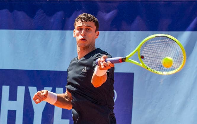 July 17, 2026, Gstaad, Bern, Switzerland: Gstaad Switzerland, 07 17 2026: JUAN MANUEL CERUNDOLO of Argentina is in action during swmi-finals of EFG Swiss Open Gstaad ATP, Tennis Herren 250,Tennis Herren 250, which is known as the Swiss Gstaad Open and took place at Roy Emerson Arena in Gstaad, which is located in the famous ski resort of Gstaad and which is located in the Bernese Oberland. Gstaad Switzerland - ZUMAd206 20260717_zip_d206_065 Copyright: xEricxDubostx