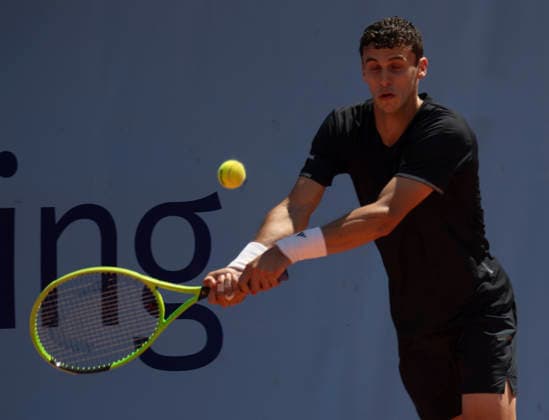 July 17, 2026, Gstaad, Bern, Switzerland: Gstaad Switzerland, 07 17 2026: JUAN MANUEL CERUNDOLO of Argentina is in action during swmi-finals of EFG Swiss Open Gstaad ATP, Tennis Herren 250,Tennis Herren 250, which is known as the Swiss Gstaad Open and took place at Roy Emerson Arena in Gstaad, which is located in the famous ski resort of Gstaad and which is located in the Bernese Oberland. Tennis 2026: Swiss Open  - ZUMAd206 20260717_zip_d206_057 Copyright: xEricxDubostx