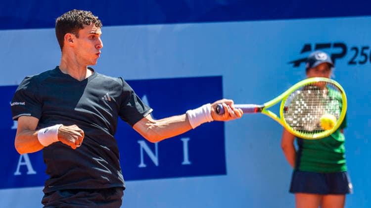 July 17, 2026, Gstaad, Bern, Switzerland: Gstaad Switzerland, 07 17 2026: JUAN MANUEL CERUNDOLO of Argentina is in action during swmi-finals of EFG Swiss Open Gstaad ATP, Tennis Herren 250,Tennis Herren 250, which is known as the Swiss Gstaad Open and took place at Roy Emerson Arena in Gstaad, which is located in the famous ski resort of Gstaad and which is located in the Bernese Oberland. Tennis 2026: Swiss Open  - ZUMAd206 20260717_zip_d206_059 Copyright: xEricxDubostx