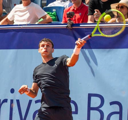 July 17, 2026, Gstaad, Bern, Switzerland: Gstaad Switzerland, 07 17 2026: JUAN MANUEL CERUNDOLO of Argentina is in action during swmi-finals of EFG Swiss Open Gstaad ATP, Tennis Herren 250,Tennis Herren 250, which is known as the Swiss Gstaad Open and took place at Roy Emerson Arena in Gstaad, which is located in the famous ski resort of Gstaad and which is located in the Bernese Oberland. Tennis 2026: Swiss Open  - ZUMAd206 20260717_zip_d206_061 Copyright: xEricxDubostx
