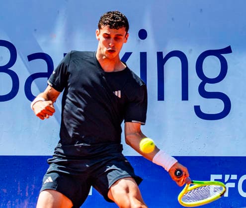 July 17, 2026, Gstaad, Bern, Switzerland: Gstaad Switzerland, 07 17 2026: JUAN MANUEL CERUNDOLO of Argentina is in action during swmi-finals of EFG Swiss Open Gstaad ATP, Tennis Herren 250,Tennis Herren 250, which is known as the Swiss Gstaad Open and took place at Roy Emerson Arena in Gstaad, which is located in the famous ski resort of Gstaad and which is located in the Bernese Oberland. Tennis 2026: Swiss Open  - ZUMAd206 20260717_zip_d206_066 Copyright: xEricxDubostx