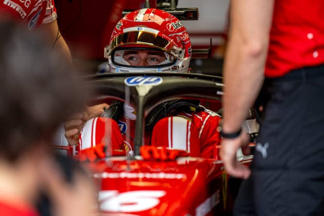 STAVELOT, BELGIUM: Charles Leclerc, racing for the Ferrari team during the 2026 Formula 1 Belgian Grand Prix at the Circuit de Spa-Francorchamps in Stavelot, Belgium