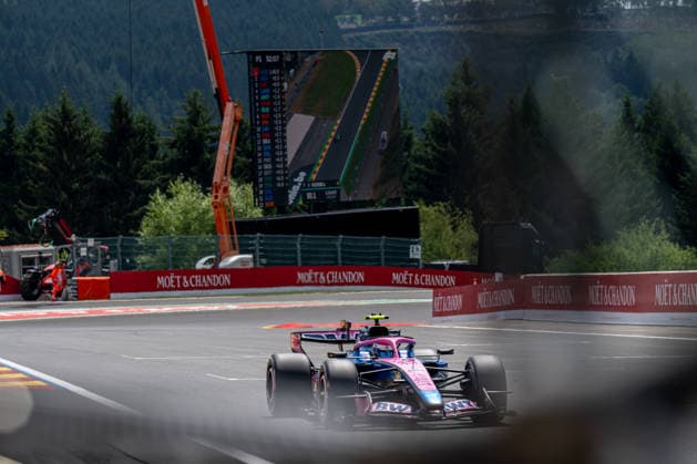 STAVELOT, BELGIUM: Franco Colapinto, racing for the Alpine team during the 2026 Formula 1 Belgian Grand Prix at the Circuit de Spa-Francorchamps in Stavelot, Belgium
