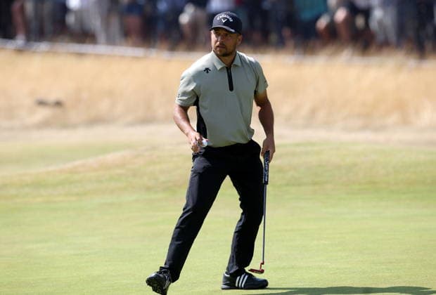154th Open Golf Championships - Round 2 Xander Schauffele of the USA reacts to his putt on the 18th hole during Round 2 of the British Open Golf Championships at Royal Birkdale in Southport, Britain, 17 July 2026. SOUTHPORT UNITED KINGDOM  Copyright: xADAMxVAUGHANx