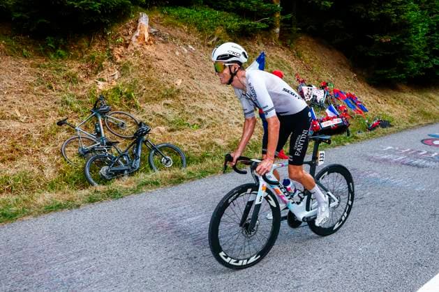 Tour de France 2026 Stage 13 BELFORT, FRANCE - JULY 17 : Bennett George (NZL) of NSN Cycling Team in action during stage 13 of the 113rd edition of Tour de France an UCI World Tour 2.UWT cycling road race stage for Men Elite of 205 km with start in Dole and finish in Belfort on July 17, 2026 in Belfort, France, 17 07 2026 Belfort France  Copyright: xLucaxBettinix