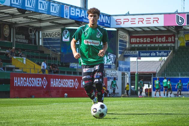 Fussball Österreich - 17.07.2026 - Internationales Testspiel - SV Oberbank Ried vs. Rot Weiss Essen - BWT x Oberösterreichische Arena (Ried, Österreich): Oliver Sorg *** Soccer Austria July 17, 2026 International Friendly: SV Oberbank Ried vs. Rot Weiss Essen BWT x Upper Austrian Arena, Ried, Austria Oliver Sorg Copyright: xLukasxBierederx