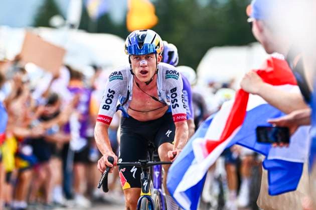 Tour de France 2026 Stage 13 BELFORT, FRANCE - JULY 17 : Van Gils Maxim (BEL) of Red Bull - BORA - Hansgrohe in action during stage 13 of the 113rd edition of Tour de France an UCI World Tour 2.UWT cycling road race stage for Men Elite of 205 km with start in Dole and finish in Belfort on July 17, 2026 in Belfort, France, 17 07 2026 Belfort France  Copyright: xGvgx