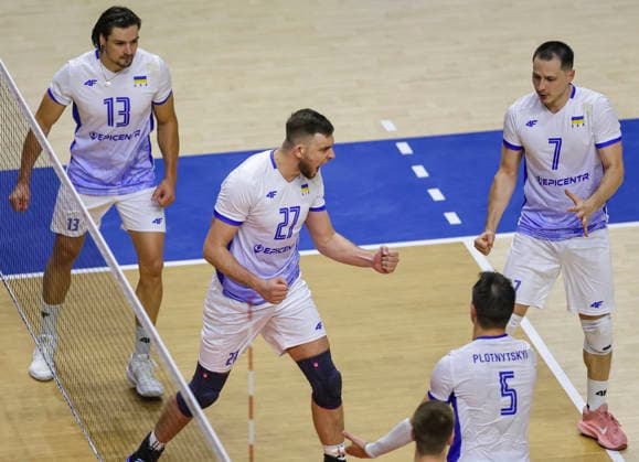 WomenÕs Volleyball Nations League - Belgrade 2026 Players of Ukraine react during the MenÕs Volleyball Nations League Pool 7 match between Turkiye and Ukraine at Belgrade Arena on July 17, 2026 in Belgrade, Serbia. Belgrade Serbia Copyright: xSrdjanxStevanovicx x