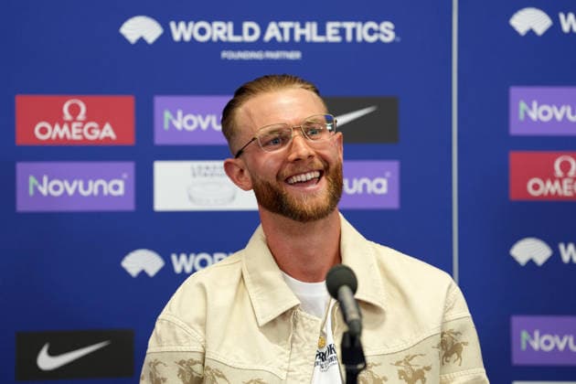 Track and Field: London Athletics Meet Josh Kerr (GBR) during London Athletics Meet press conference, PK, Pressekonferenz at London Stadium, Friday, July 17, 2026, in London, United Kingdom. London England United Kingdom EDITORIAL USE ONLY Copyright: xImagexofxSportx ImagexofxSportx iosphotos414841