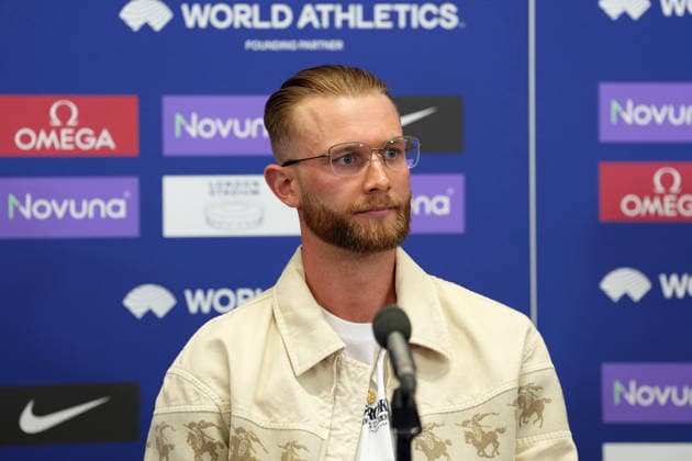 Track and Field: London Athletics Meet Josh Kerr (GBR) during London Athletics Meet press conference, PK, Pressekonferenz at London Stadium, Friday, July 17, 2026, in London, United Kingdom. London England United Kingdom EDITORIAL USE ONLY Copyright: xImagexofxSportx ImagexofxSportx iosphotos414842
