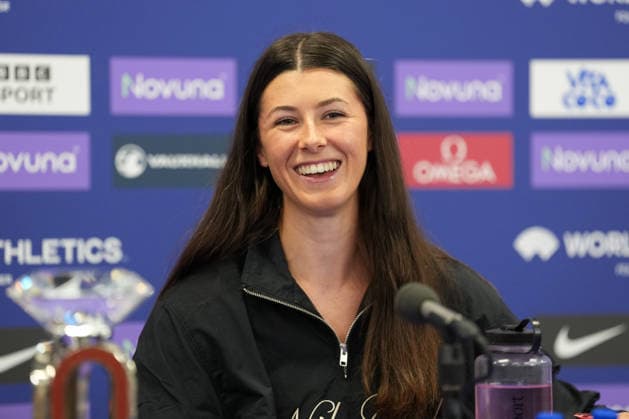 Track and Field: London Athletics Meet Amy Hunt (GBR) during London Athletics Meet press conference, PK, Pressekonferenz at London Stadium, Friday, July 17, 2026, in London, United Kingdom. London England United Kingdom EDITORIAL USE ONLY Copyright: xImagexofxSportx ImagexofxSportx iosphotos414849