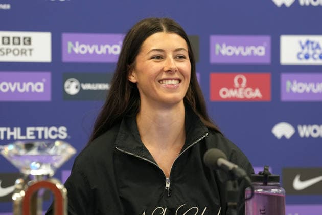 Track and Field: London Athletics Meet Amy Hunt (GBR) during London Athletics Meet press conference, PK, Pressekonferenz at London Stadium, Friday, July 17, 2026, in London, United Kingdom. London England United Kingdom EDITORIAL USE ONLY Copyright: xImagexofxSportx ImagexofxSportx iosphotos414853