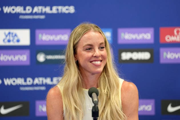 Track and Field: London Athletics Meet Keely Hodgkinson (GBR) during London Athletics Meet press conference, PK, Pressekonferenz at London Stadium, Friday, July 17, 2026, in London, United Kingdom. London England United Kingdom EDITORIAL USE ONLY Copyright: xImagexofxSportx ImagexofxSportx iosphotos414856
