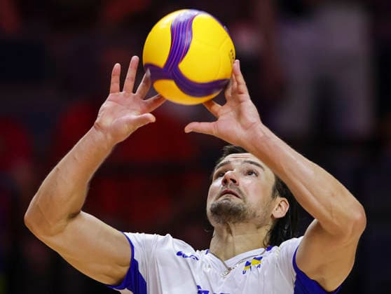 WomenÕs Volleyball Nations League - Belgrade 2026 Ukraine s Vasyl Tupchii in action during the MenÕs Volleyball Nations League Pool 7 match between Turkiye and Ukraine at Belgrade Arena on July 17, 2026 in Belgrade, Serbia. Belgrade Serbia Copyright: xSrdjanxStevanovicx x