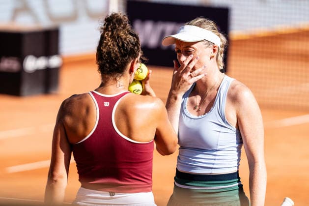 TENNIS - WTA, Tennis Damen Generali Open Ladies Kitzbuehel KITZBUEHEL,AUSTRIA,17.JUL.26 - TENNIS - WTA Tour, Generali Open Ladies Kitzbuehel. Image shows Elixane Lechemia (FRA) and Alicia Barnett (GBR).  GEPAxpictures xJulioxArellano