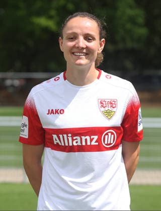 BAU Stuttgart , Verena Wieder; VfB Stuttgart Frauen ; 1.BL Frauen, Porträttermin 2026 2027, *** BAU Stuttgart, Verena Wieder, VfB Stuttgart Women s 1st Team (Women s Bundesliga), Photo Shoot 2026–2027,