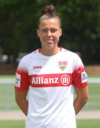BAU Stuttgart , Nicole Billa; VfB Stuttgart Frauen ; 1.BL Frauen, Porträttermin 2026 2027, *** BAU Stuttgart, Nicole Billa, VfB Stuttgart Women s 1st Team (Women s Bundesliga), Photo Shoot 2026–2027,