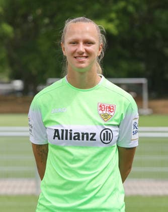 BAU Stuttgart , Eve Boettcher; VfB Stuttgart Frauen ; 1.BL Frauen, Porträttermin 2026 2027, *** BAU Stuttgart, Eve Boettcher, VfB Stuttgart Women s 1st Team (Women s Bundesliga), Photo Shoot 2026–2027,