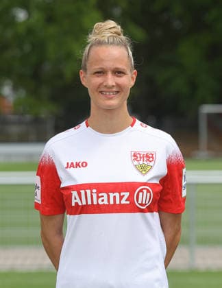BAU Stuttgart , Jana Beuschlein; VfB Stuttgart Frauen ; 1.BL Frauen, Porträttermin 2026 2027, *** BAU Stuttgart, Jana Beuschlein, VfB Stuttgart Women s 1st Team (Women s Bundesliga), Photo Shoot 2026–2027,