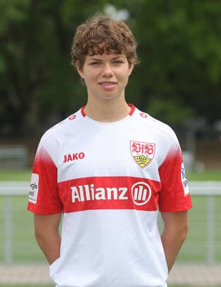 BAU Stuttgart , Rosa Rückert; VfB Stuttgart Frauen ; 1.BL Frauen, Porträttermin 2026 2027, *** BAU Stuttgart, Rosa Rückert, VfB Stuttgart Women s 1st Team (Women s Bundesliga), Photo Shoot 2026–2027,