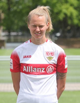 BAU Stuttgart , Maximiliane Rall; VfB Stuttgart Frauen ; 1.BL Frauen, Porträttermin 2026 2027, *** BAU Stuttgart, Maximiliane Rall, VfB Stuttgart Women s 1st Team (Women s Bundesliga), Photo Shoot 2026–2027,