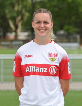 BAU Stuttgart , Greta Stegemann; VfB Stuttgart Frauen ; 1.BL Frauen, Porträttermin 2026 2027, *** BAU Stuttgart, Greta Stegemann, VfB Stuttgart Women s 1st Team (Women s Bundesliga), Photo Shoot 2026–2027,