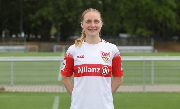 BAU Stuttgart , Linette Hofmann; VfB Stuttgart Frauen ; 1.BL Frauen, Porträttermin 2026 2027, *** BAU Stuttgart, Linette Hofmann, VfB Stuttgart Women s 1st Team (Women s Bundesliga), Photo Shoot 2026–2027,