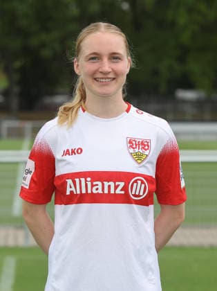 BAU Stuttgart , Linette Hofmann; VfB Stuttgart Frauen ; 1.BL Frauen, Porträttermin 2026 2027, *** BAU Stuttgart, Linette Hofmann, VfB Stuttgart Women s 1st Team (Women s Bundesliga), Photo Shoot 2026–2027,