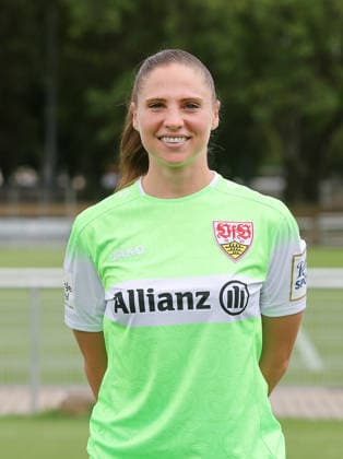 BAU Stuttgart , Laura Giuliani; VfB Stuttgart Frauen ; 1.BL Frauen, Porträttermin 2026 2027, *** BAU Stuttgart, Laura Giuliani, VfB Stuttgart Women s 1st Team (Women s Bundesliga), Photo Shoot 2026–2027,
