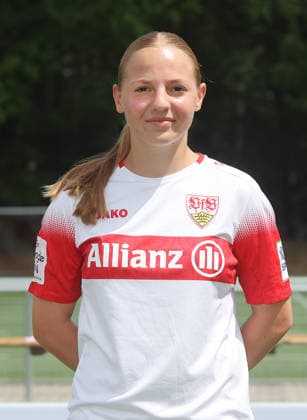BAU Stuttgart , Laura Carollo ; VfB Stuttgart Frauen ; 1.BL Frauen, Porträttermin 2026 2027, *** BAU Stuttgart, Laura Carollo, VfB Stuttgart Women s 1st Team (Women s Bundesliga), Photo Shoot 2026–2027,