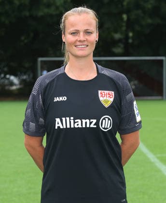 BAU Stuttgart , Miriam Hanemann; VfB Stuttgart Frauen ; 1.BL Frauen, Porträttermin 2026 2027, *** BAU Stuttgart, Miriam Hanemann, VfB Stuttgart Women s 1st Team (Women s Bundesliga), Photo Shoot 2026–2027,