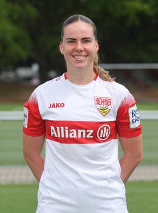 BAU Stuttgart , Adriana Achcinska; VfB Stuttgart Frauen ; 1.BL Frauen, Porträttermin 2026 2027, *** BAU Stuttgart, Adriana Achcinska, VfB Stuttgart Women s 1st Team (Women s Bundesliga), Photo Shoot 2026–2027,