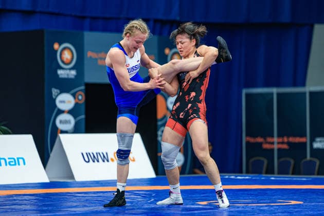Wrestling Ranking Series Polyak & Janos & Istvan Memorial 68kg WW - Meerim Zhumanazarova (KGZ) df. Alina Shevchenko (RUS) *** Wrestling Ranking Series: Janos Istvan Polyak Memorial, 68 kg WW: Meerim Zhumanazarova (KGZ) def. Alina Shevchenko (RUS) Copyright: xUnitedxWorldxWrestlingx xAmirrezx United World Wrestling Kadir C