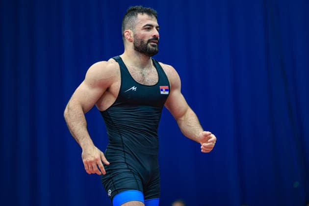 Wrestling Ranking Series Polyak & Janos & Istvan Memorial 77kg GR - Ali Feizollah Arsalan (SRB) *** Wrestling Ranking Series: Janos Istvan Polyak Memorial, 77 kg, Greco-Roman: Ali Feizollah Arsalan (SRB) Copyright: xUnitedxWorldxWrestlingx xAmirrezx United World Wrestling Kadir C