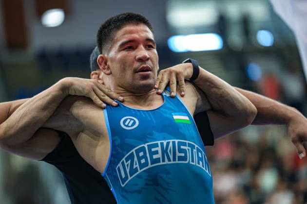 Wrestling Ranking Series Polyak & Janos & Istvan Memorial 77kg GR - Jamol Jumabaev (UZB) *** Wrestling Ranking Series: Janos Istvan Polyak Memorial, 77 kg Greco-Roman, Jamol Jumabaev (UZB) Copyright: xUnitedxWorldxWrestlingx xAmirrezx United World Wrestling Kadir C