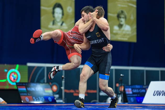 Wrestling Ranking Series Polyak & Janos & Istvan Memorial 77kg GR - Levente Levai (HUN) df. Idris Hanpasaevic Ibaev (GER) *** Wrestling Ranking Series: Janos Istvan Polyak Memorial, 77 kg Greco-Roman: Levente Levai (HUN) def. Idris Hanpasaevic Ibaev (GER) Copyright: xUnitedxWorldxWrestlingx xAmirrezx United World Wrestling Kadir C
